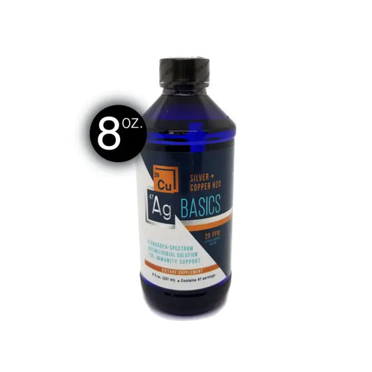 Ag Basics -- Silver + Copper 20 ppm water; drinkable 8 oz The Health Store