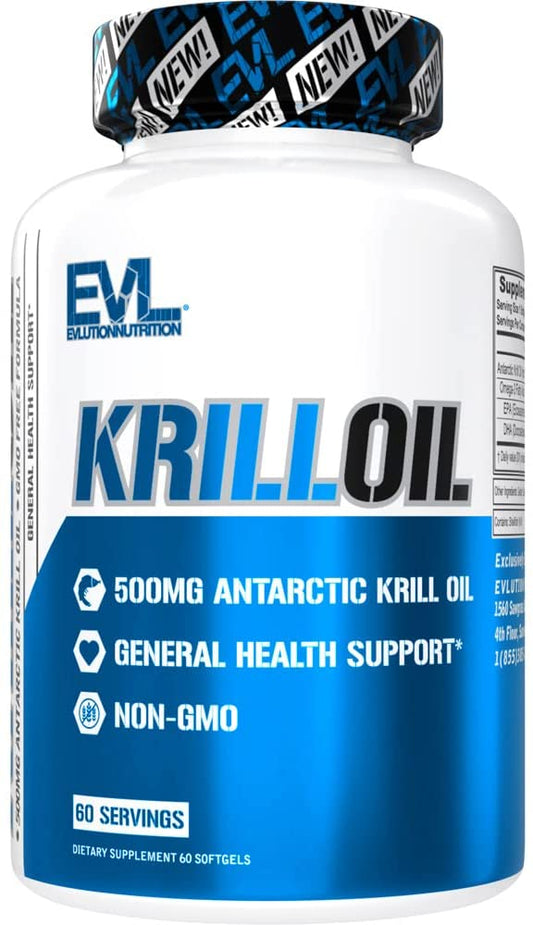 Evlution Antarctic Krill Oil 500mg Softgels EVLUTION NUTRITION