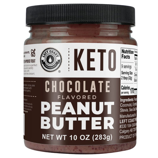 Left Coast Performance Keto Chocolate Peanut Butter Spread with MCT Oil and real Cocoa (Dark Chocolate) Left Coast Performance