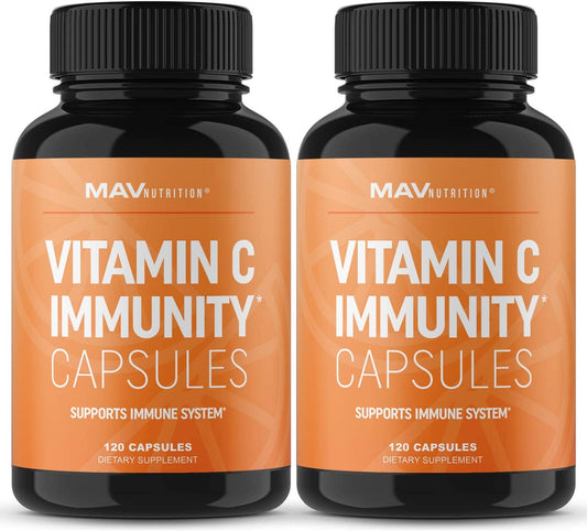 MAV Nutrition Vitamin C Capsules | for Immune Support 2 pack Mav Nutrition