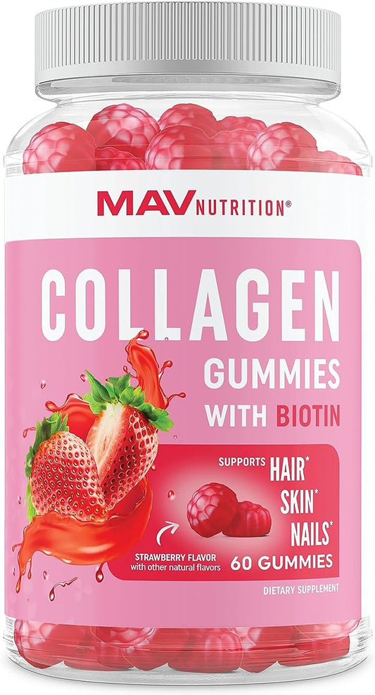 MAV Nutrition Collagen Gummies (200MG) with Biotin (2,500MCG) MAV Nutrition