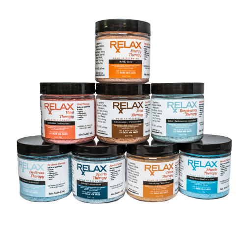 Rx Therapy 8 Pack Sampler Relax Spa and Bath