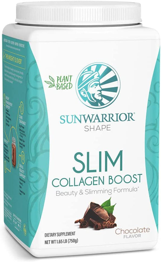 Slim Collagen Peptides Powder with Vitamin C & Biotin Gluten Free Keto Collagen Protein Powder for Nail Hair Skin Support | Chocolate Sunwarrior