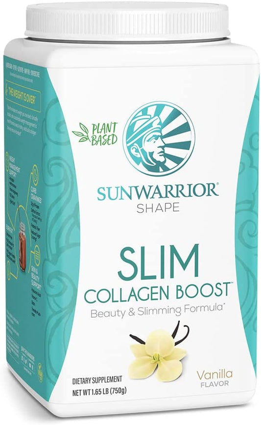 Slim Collagen Peptides Powder with Vitamin C & Biotin Gluten Free Keto Collagen Protein Powder for Nail Hair Skin Support | Vanilla Sunwarrior