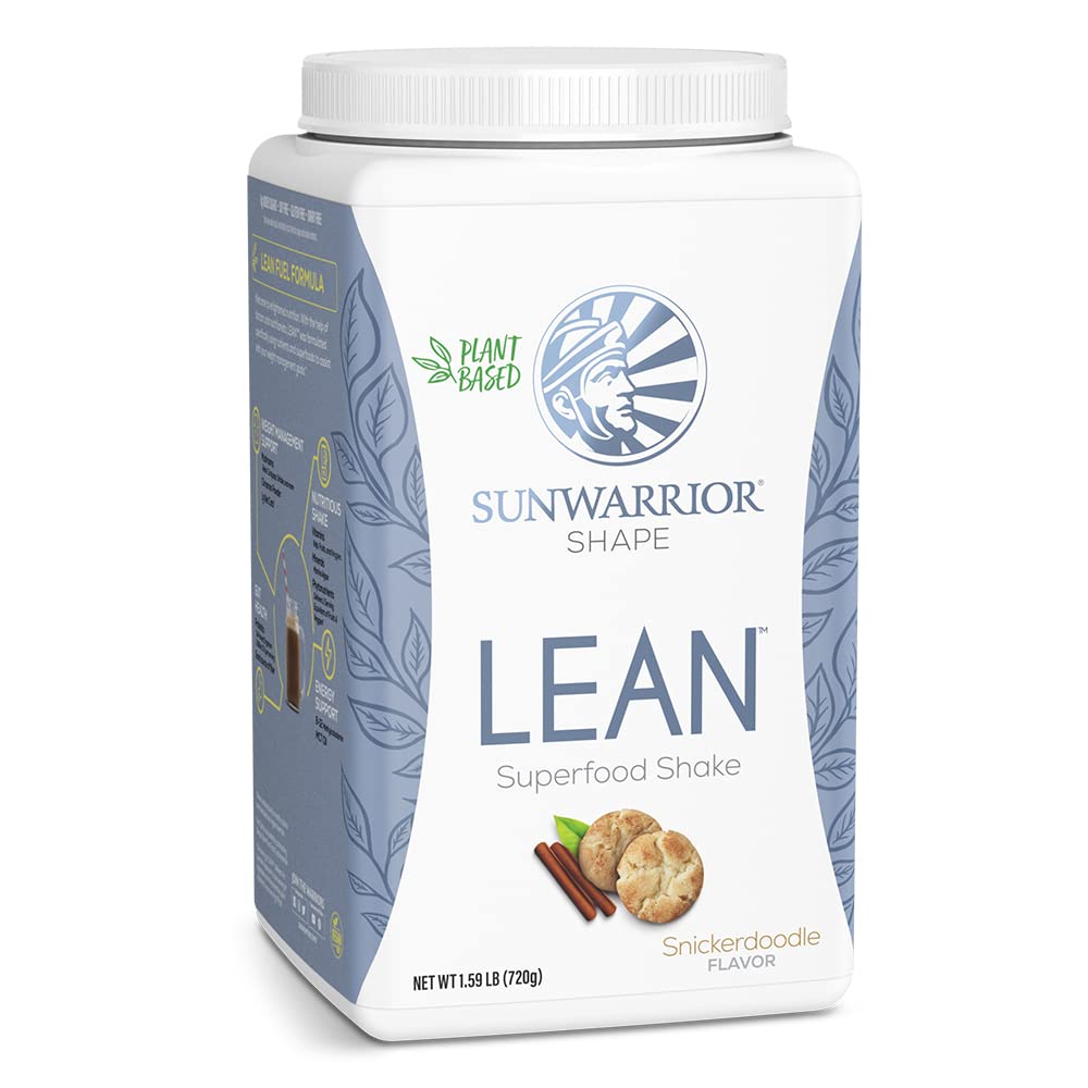 Vegan Protein Superfood Shake Meal Replacement Organic Protein Supplement | Gluten Free Non-GMO Dairy Free Sugar Free Low Carb Plant Based Protein | Snickerdoodle 20 Servings | Shape Lean by Sunwarrior Sunwarrior