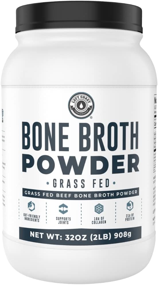 Left Coast Performance Bone Broth Protein, Unflavored, 32oz Left Coast Performance