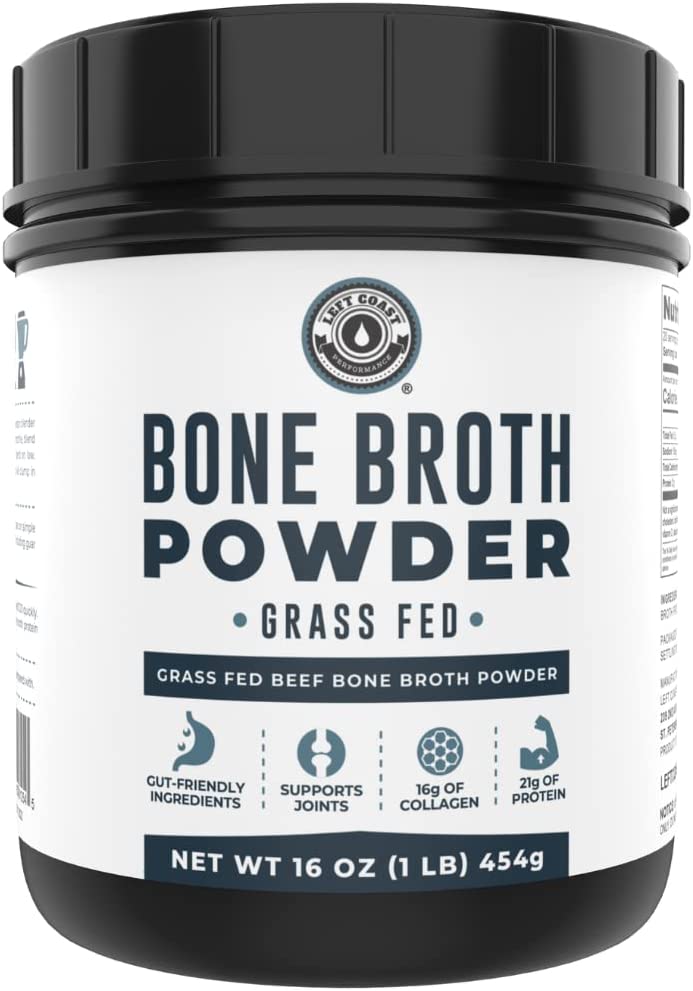 Left Coast Performance Bone Broth Protein, Unflavored, 16oz Left Coast Performance