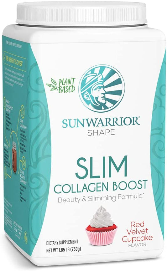 Slim Collagen Peptides Powder with Vitamin C & Biotin Gluten Free Keto Collagen Protein Powder for Nail Hair Skin Support | Red Velvet Sunwarrior