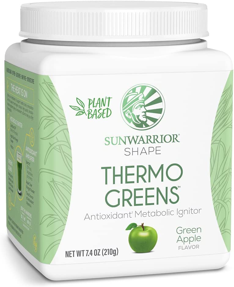 Keto Thermo Greens Powder for Men & Women Spirulina with Real Vegetables & Apple Cider Gluten Free Supergreens Metabolism Booster | Green Apple Sunwarrior