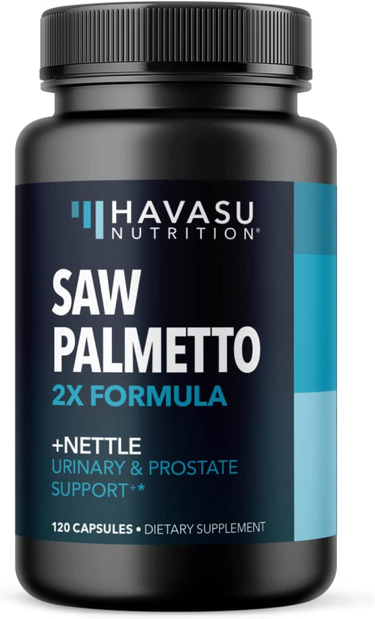 Saw Palmetto + Nettle 2X Formula for Urinary & Prostate Support, 120 Count Havasu Nutrition