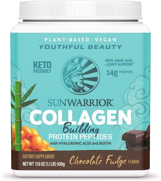 Sunwarrior Collagen Peptides Powder with Biotin & Hyaluronic Acid | Chocolate Sunwarrior