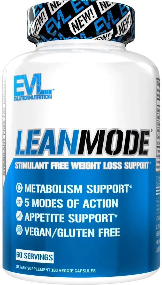 EVL LEANMODE Weight Loss Support - Non-Stimulant Metabolism Support and Appetite Support for Men and Women - Lean Mode with Green Coffee Bean, Green Tea, CLA, Carnitine, Garcinia Cambogia, Diet Pills EVLUTION NUTRITION