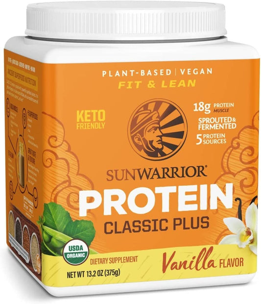 Sunwarrior Plant Based Protein Powder with BCAAs | Classic Plus | Vanilla Sunwarrior