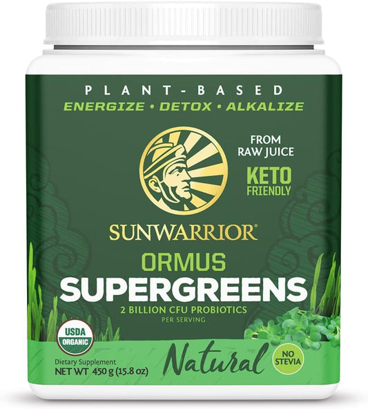 Organic Ormus Supergreens Natural, 8 OZ Sunwarrior