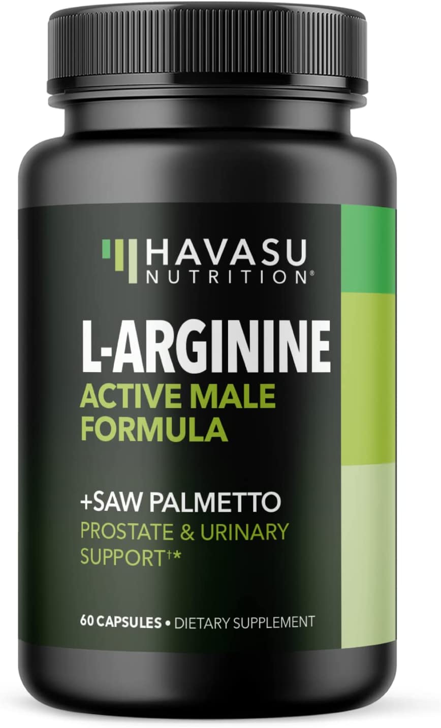 L-Arginine With Saw Palmetto Capsules, 60 Count Havasu Nutrition