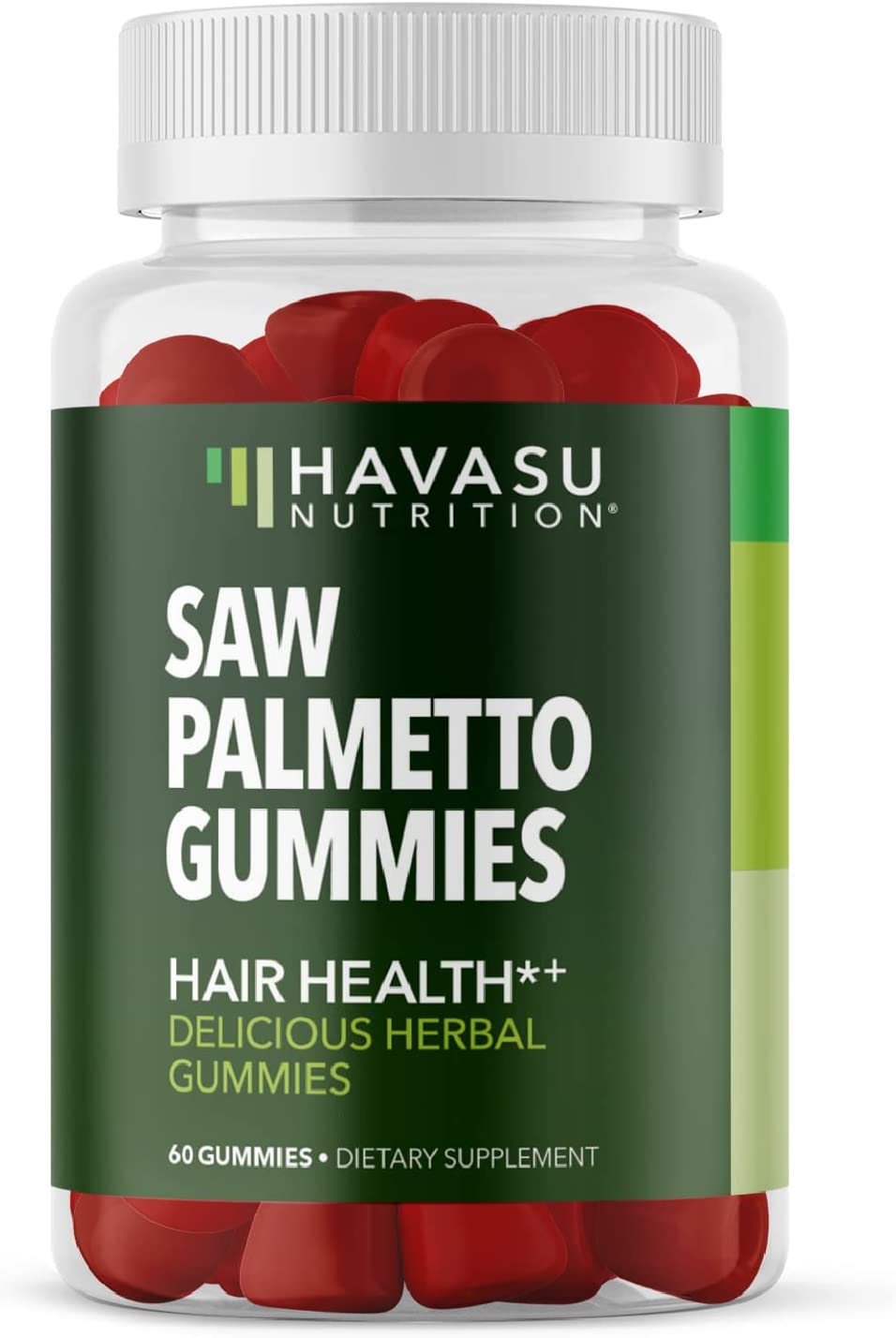 Saw Palmetto Gummies for Hair Health | Raspberry Flavor, 60 Count Havasu Nutrition