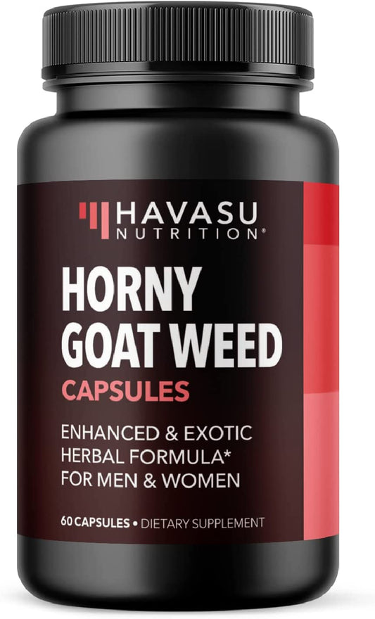 Horny Goat Weed Capsules With Maca Root + L-Arginine, 30 Count Havasu Nutrition