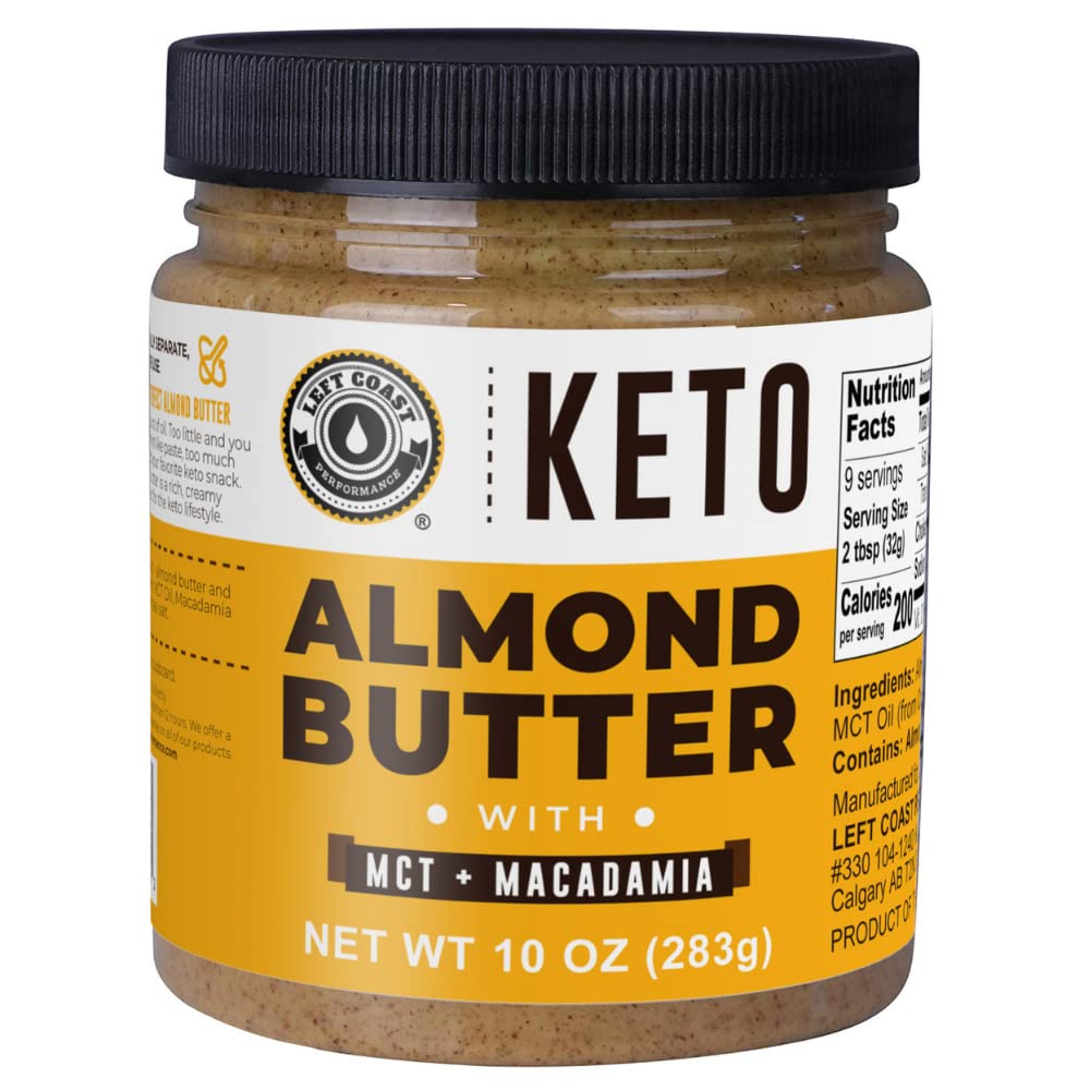 Left Coast Performance Keto Almond Butter with MCT Oil and Macadamia Nuts Left Coast Performance