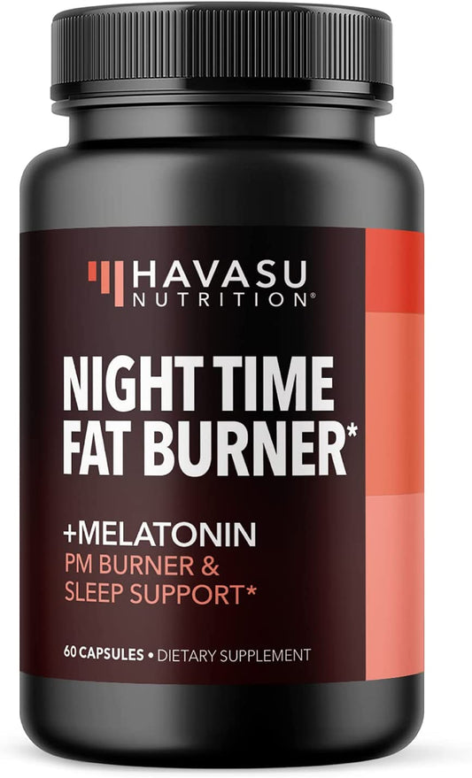 Night Time Fat Burner Capsules for Metabolism Boost and Sleep Support, 60 Count Havasu Nutrition