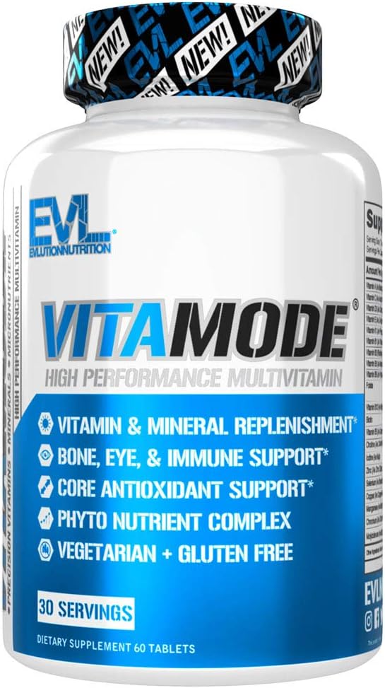 EVL Advanced Daily Multivitamin for Men - Men's Multivitamin with Essential Minerals Phytonutrient Complex and VitaMode Active Mens Vitamins for Energy... EVLUTION NUTRITION