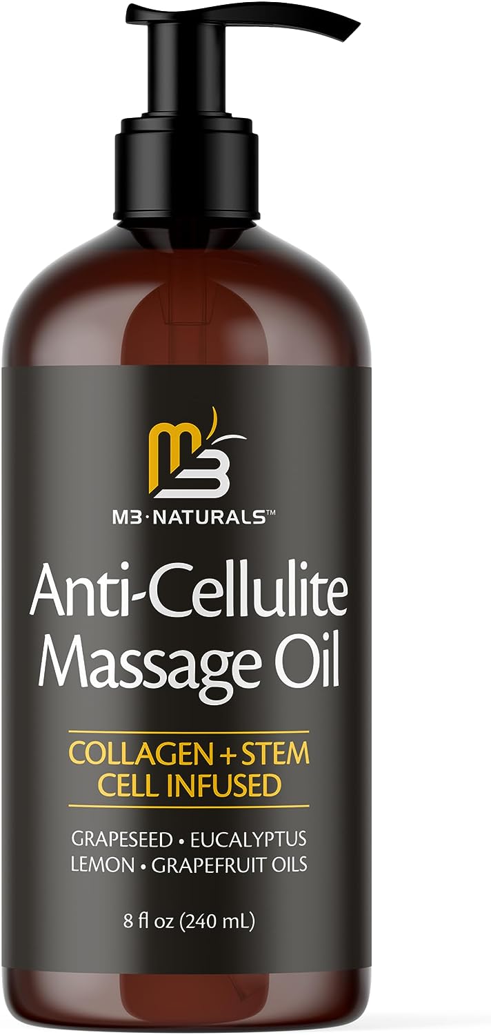 M3 Naturals Anti-Cellulite Massage Oil, Grapefruit & Lemon M3 Naturals