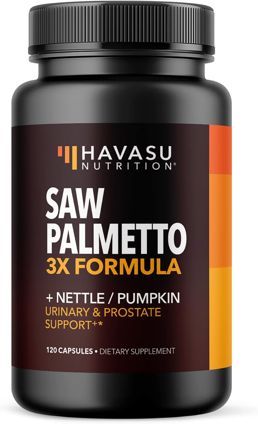 Saw Palmetto + Nettle + Pumpkin Seed Capsules | 3X Formula for Prostate Health & Bladder Control, 120 Count Havasu Nutrition