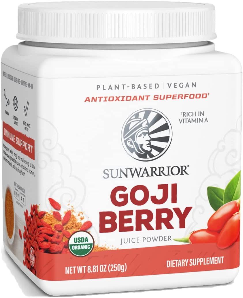 Sunwarrior Goji Berry Powder Organic Goji Berries Red Superfood Sunwarrior