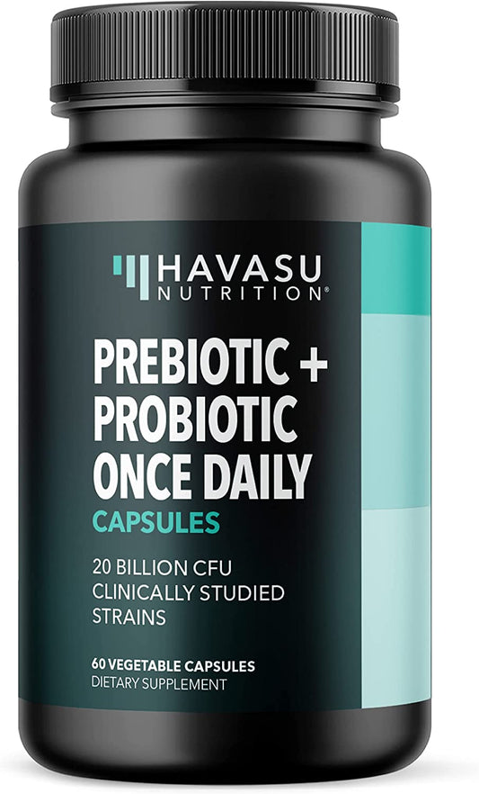 Prebiotics and Probiotics Capsules With 20 Billion CFU for Gut Health, 60 Count Havasu Nutrition