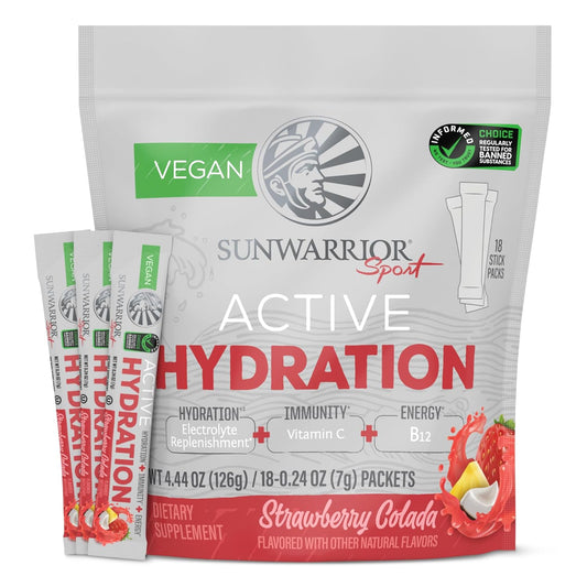 Active Hydration Strawberry Colada 18 sticks 126g pouch (18 srv) Sunwarrior