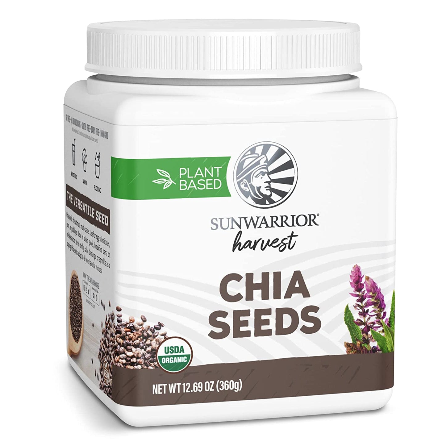 Sunwarrior Chia Seeds Organic Non-GMO Keto Vegan Superfood | Organic Harvest Sunwarrior