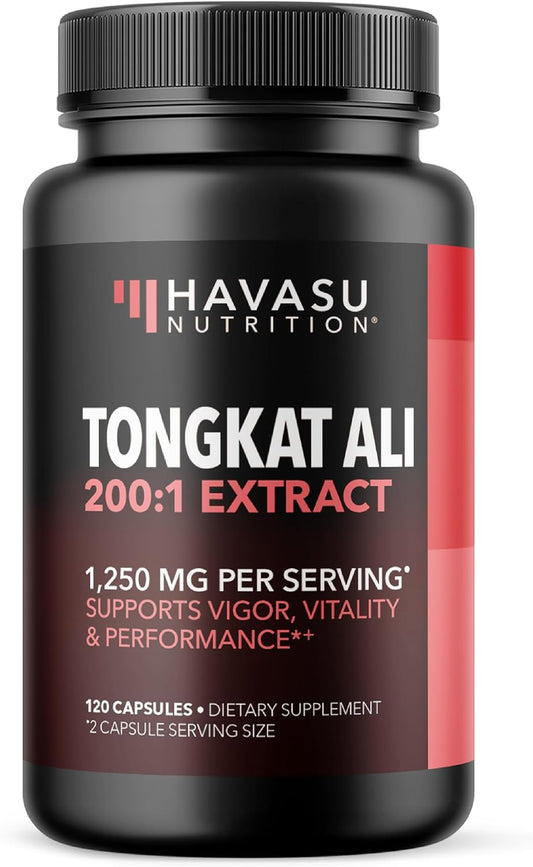 Tongkat Ali Extract 200:1 | Longjack Tongkat Ali for Men 1,250mg Per Serving | Eurycoma Longifolia Extract Supports Male Health, Performance and Energy | 2 Month Supply Long Jack Tongkat Ali Capsules Havasu Nutrition