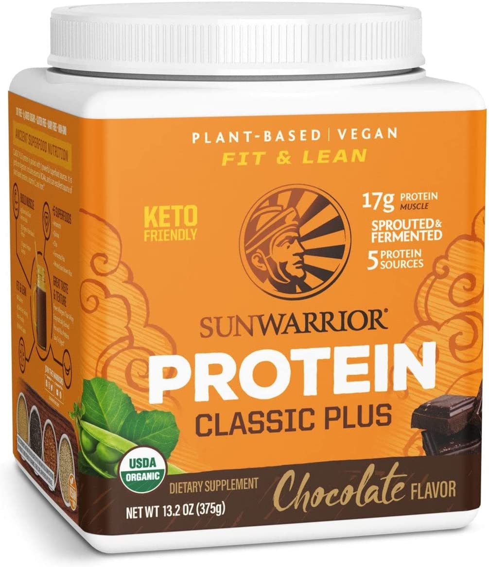 Sunwarrior Plant Based Protein Powder with BCAAs | Classic Plus | Chocolate Sunwarrior