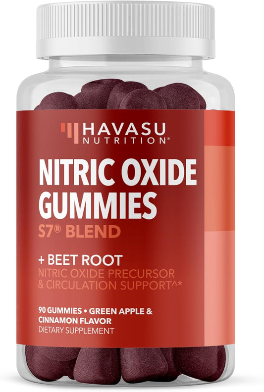 Nitric Oxide Gummies with L-Arginine and Beet Root | Nitric Oxide Supplements for Men and Women | Nitric Oxide Precursor | Green Apple and Cinnamon Flavor | 90 Vegan, Gluten-Free and Non-GMO Gummies Havasu Nutrition