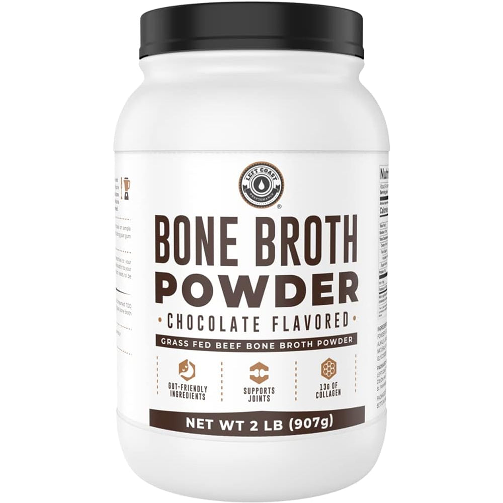 Left Coast Performance Bone Broth Protein, Chocolate, 32oz Left Coast Performance