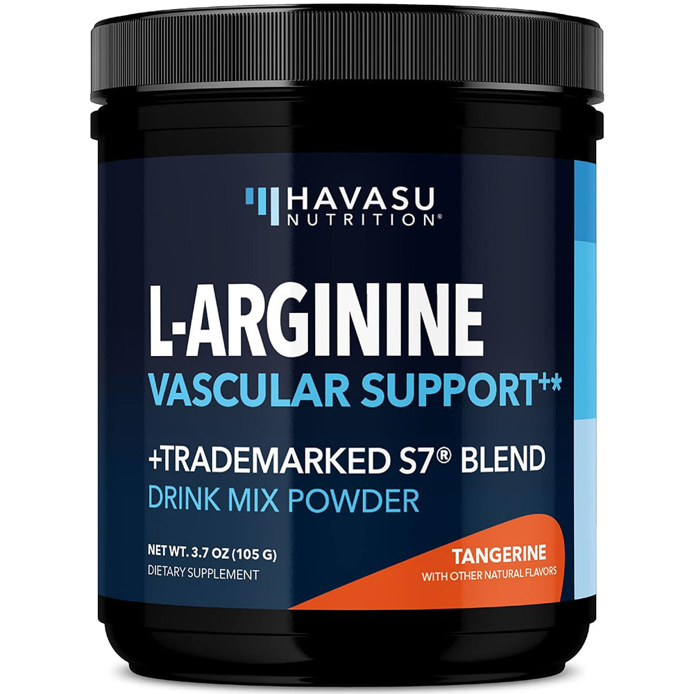 L Arginine Powder Tangerine Flavor | Pre-Workout Mix, 3.7 oz Havasu Nutrition