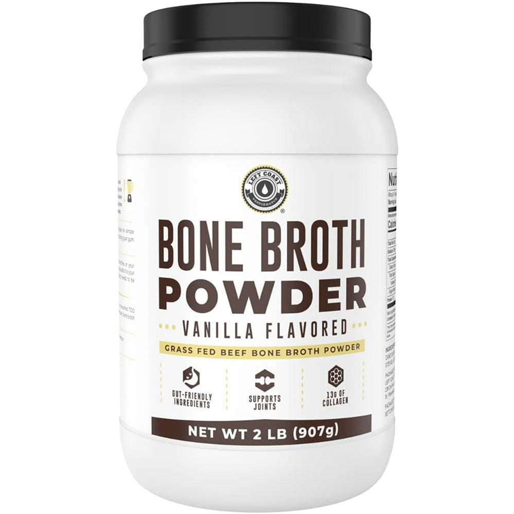 Left Coast Performance Bone Broth Protein, Vanilla, 32oz Left Coast Performance