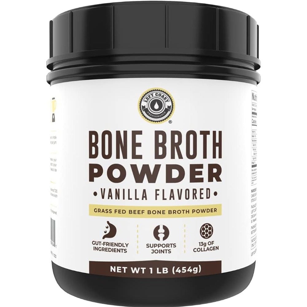 Left Coast Performance Bone Broth Protein, Vanilla, 16oz Left Coast Performance