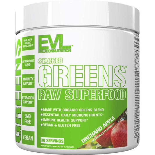 Stacked Greens Raw Superfood, Vegan, Gluten-Free, 30 Servings EVLUTION NUTRITION