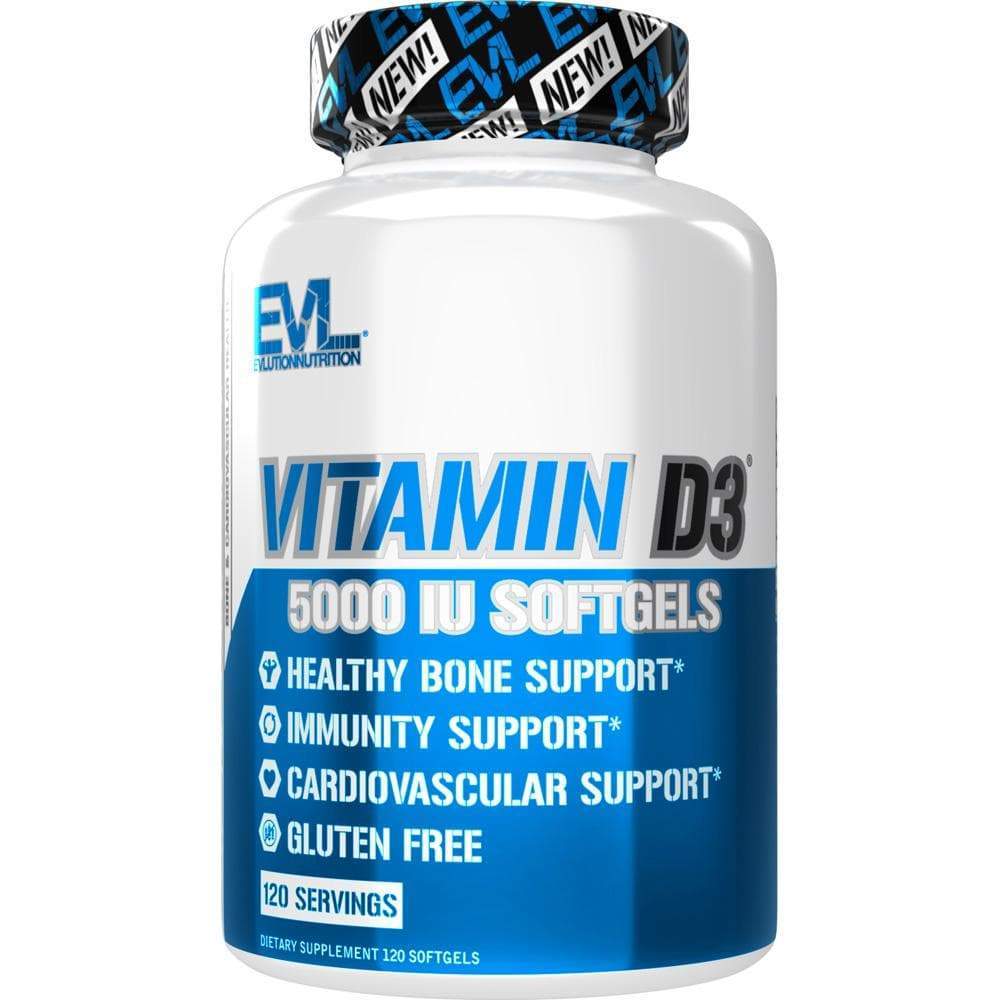 EVL Vitamin D3 (120 Softgels) EVLUTION NUTRITION