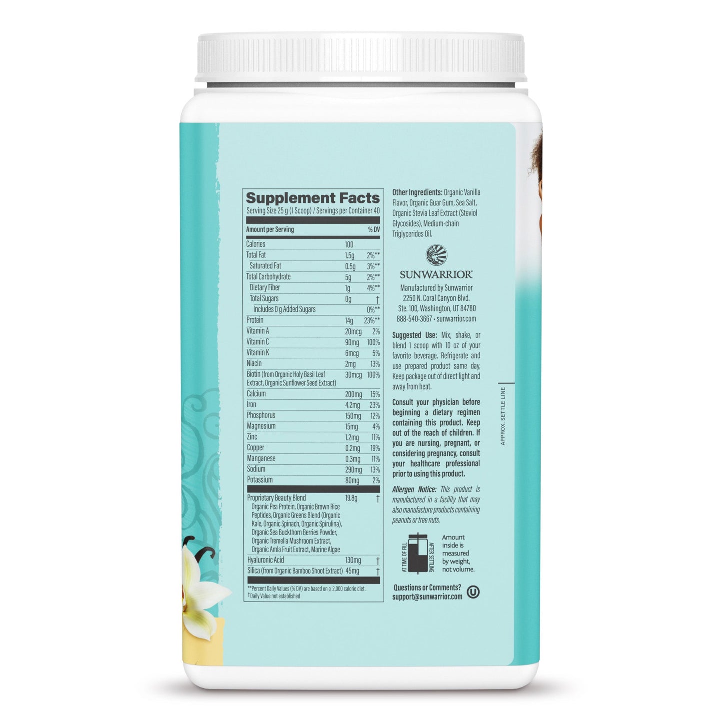 Collagen Building Protein Peptides - Tahitian Vanilla Sunwarrior