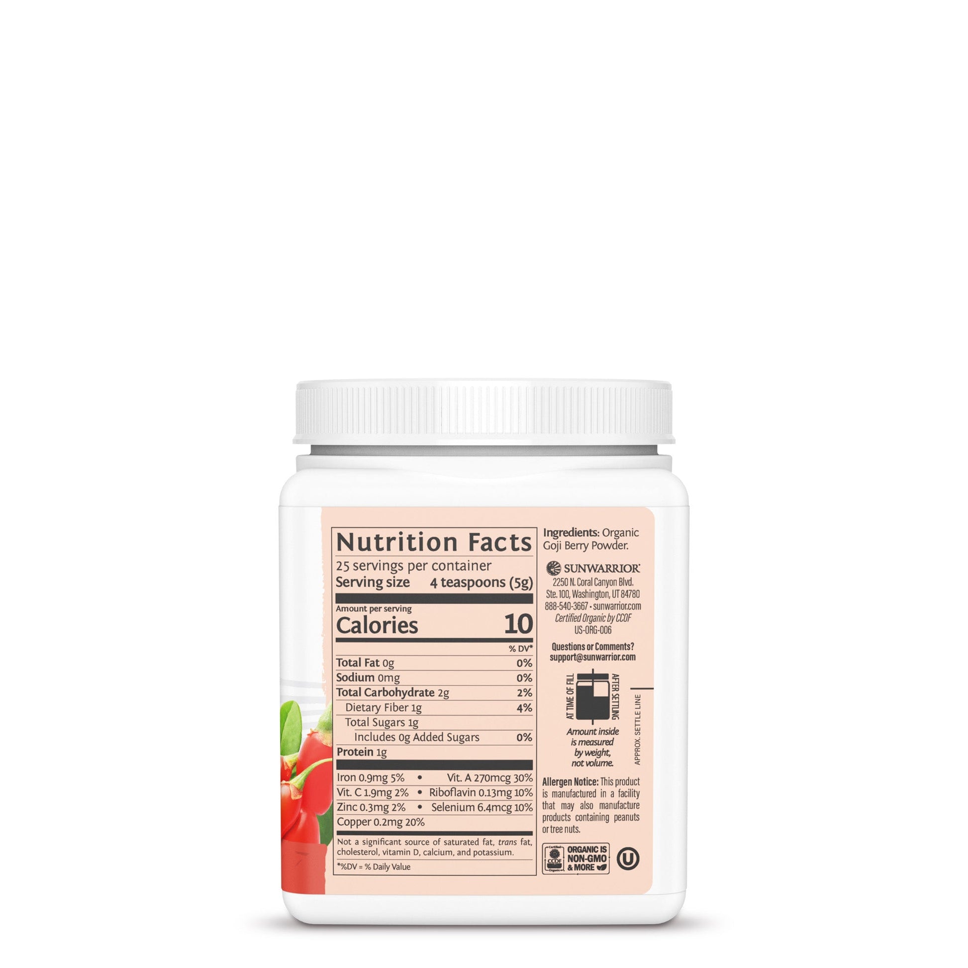 Organic Goji Berry Powder Sunwarrior